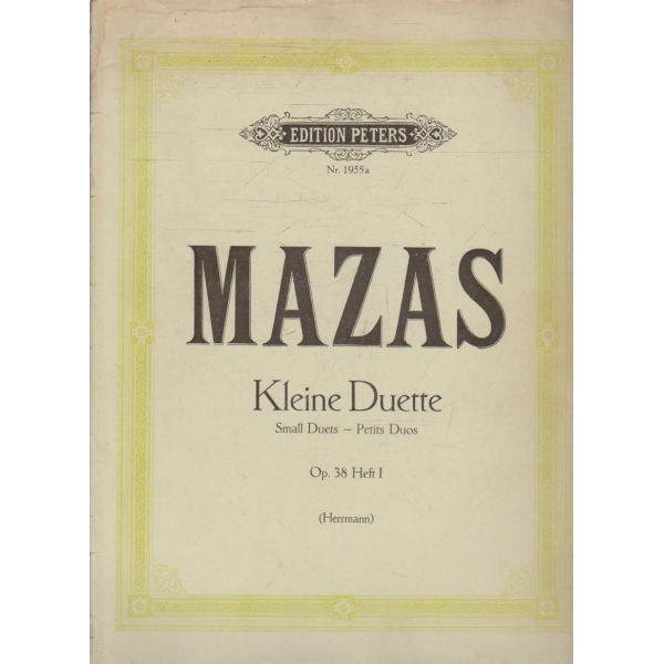Kleine Duette Small duets - Petits duos Op.38 heft 1