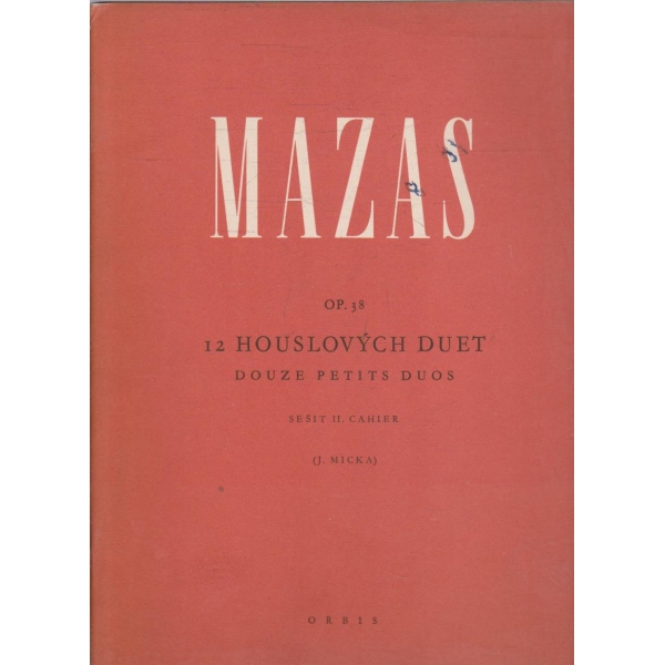 Mazas Op.38 12 houslovyh duet