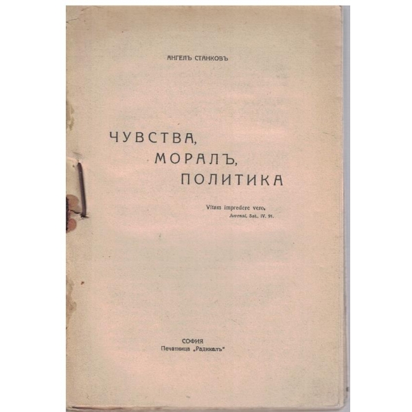 Чувства, моралъ, политика
