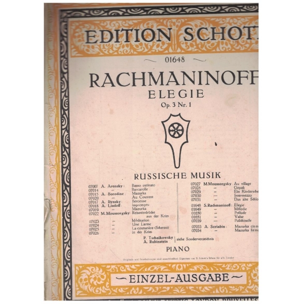 Rachmaninoff elegie Op.3 Nr.1