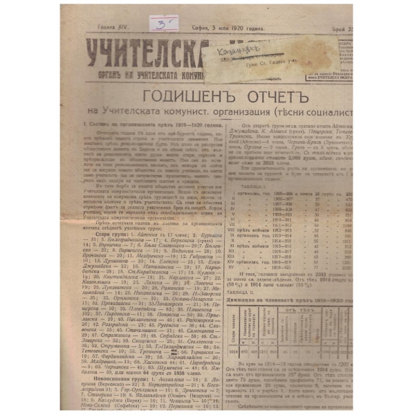 Учителска искра бр.35/1920