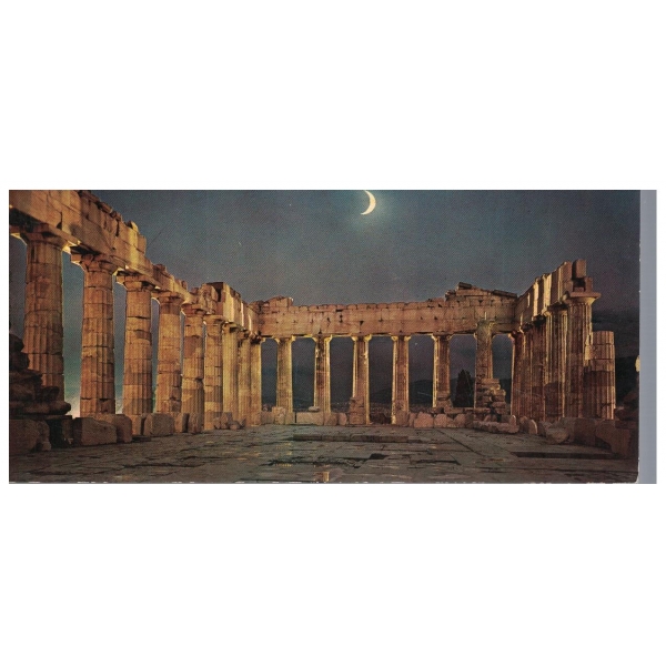 Atene-Acropoli-Lïnterno del Partenone ilumunato-kartichka
